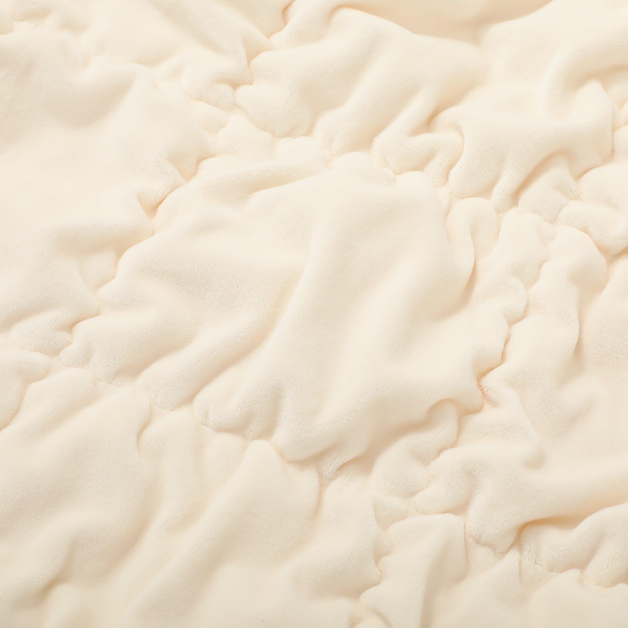 フランフラン　WARMY スクエアキルト掛け布団カバー ダブル アイボリー　美品 Amazon｜Francfranc フランフラン WARMY もちもち スクエアキルト